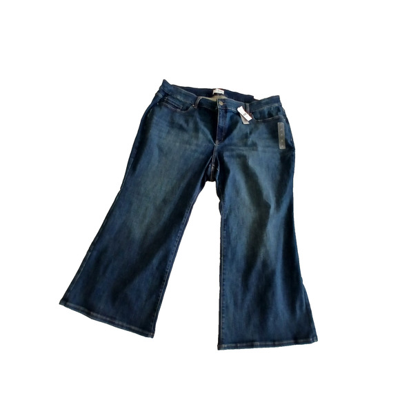 Lane Bryant Jeans Women Plus Size 28 Petite Blue Dark Wash Curvy Boot High Rise - Picture 1 of 12